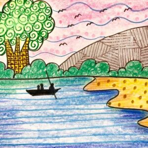 Doodle Landscape Drawing | 1 Hr | Pre-Recorded 4-7 Years