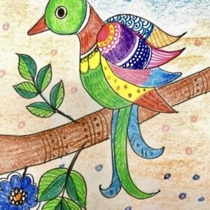 Madhubani Parrot Art ( Bird )| 1Hr | Pre-Recorded | 8-10 Years