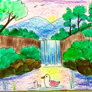 Waterfall Landscape | 1Hr | Pre-Recorded | 8-10 Years