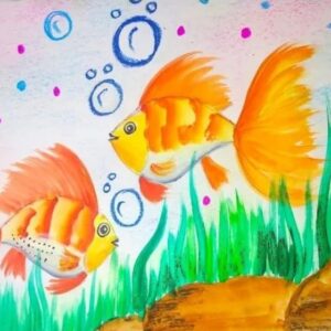 Gold Fish (One Stroke Painting) | 1Hr | Pre - Recorded | 10+Years & Moms