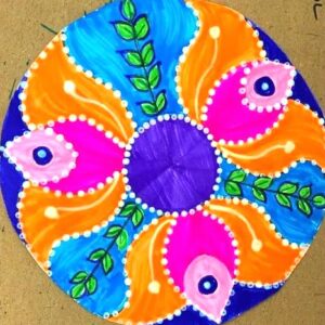 Portable Rangoli Artwork | 1Hr | Pre - Recorded | 10+Years & Moms