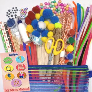 INDIKONB 16 in 1 Art and Craft Kit for Girls and Boys with for Kids DIY for All Ages from 8 - 16 Old ,Paper ,Multicolor
