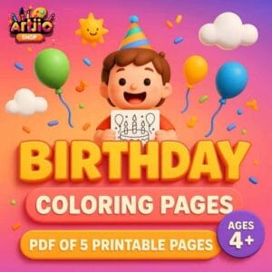 Happy Birthday Coloring Pages I 5 Printable Pages