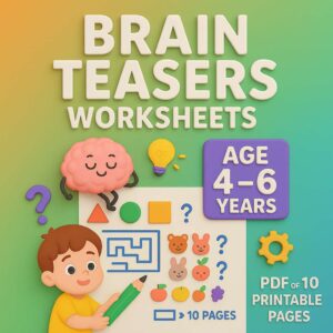 Brain Teaser Worksheets For Little Geniuses | Pdf Of 10 Printable Pages