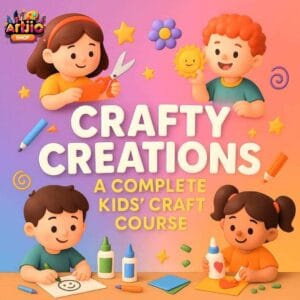 CRAFTY CREATIONS - A COMPLETE KID'S CRAFT COURSE | 12 PRE-RECORDED SESSIONS