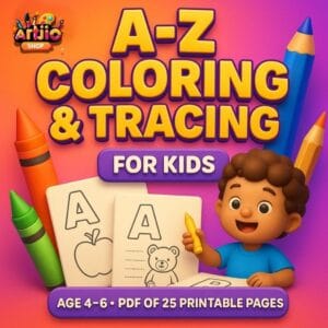 A-Z Coloring & Tracing Pages FOR Kids | PDF Of 25 Printable Pages