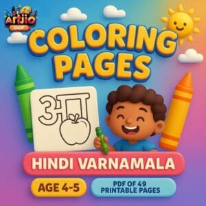 Hindi Varnamala Coloring Pages For Kids | PDF 49 Printable Pages
