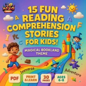 Fun Reading Comprehension Pack – 15 Stories For Ages 6–8 | PDF Of 30 Printable Pages