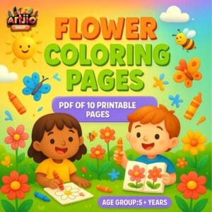 Flower Theme Coloring Pages | PDF Of 10 Printable Pages