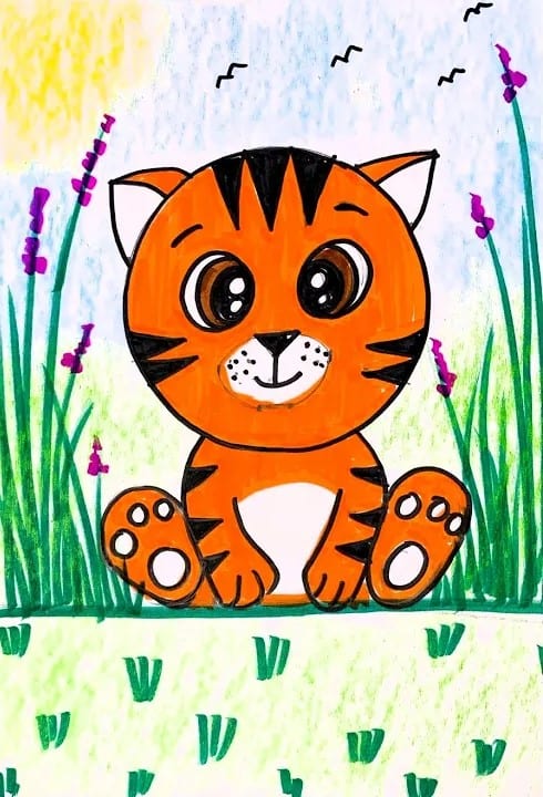National Animal - Tiger Artwork | 1 Hr | Pre-Recorded | 4-7 Years